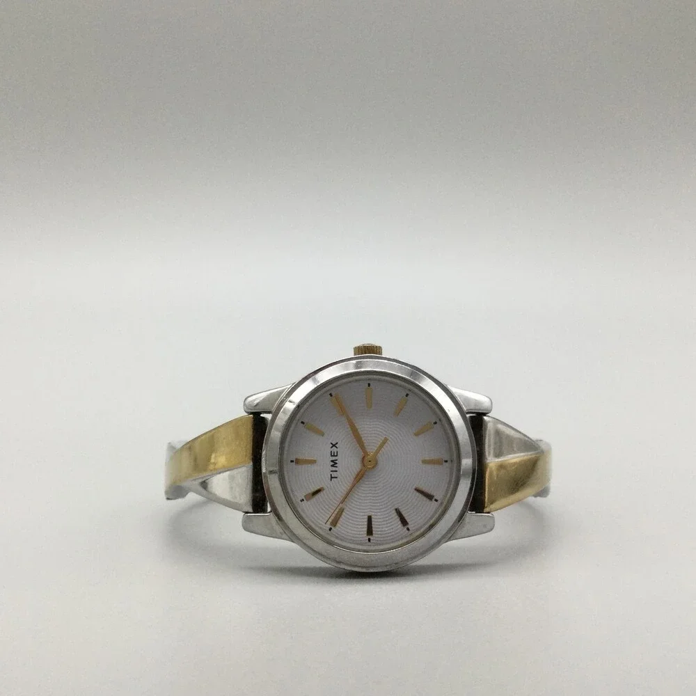 Timex Womens Watch 25mm Two Tone Expansion Bracelet TW2R98600 New Battery